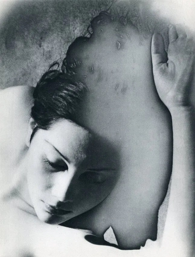 Man Ray (American, 1890- 1976) Print: Man Ray (American, 1890- 1976) Print. Meret Solarization Oppenheim. Printed in 1932. 8.00 x 10.50 inches Not hand-signed unless otherwise stated. Photomechanical Print. Lots that contain nudity have