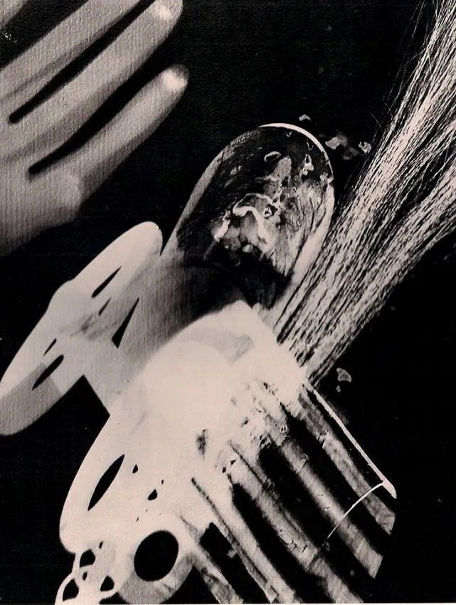 Man Ray (American, 1890- 1976) Print: Man Ray (American, 1890- 1976) Print. Rayograph 1933. Printed in 1982. 7. 75 x 10.00 inches Not hand-signed unless otherwise stated. Photomechanical Print. Lots that contain nudity have been