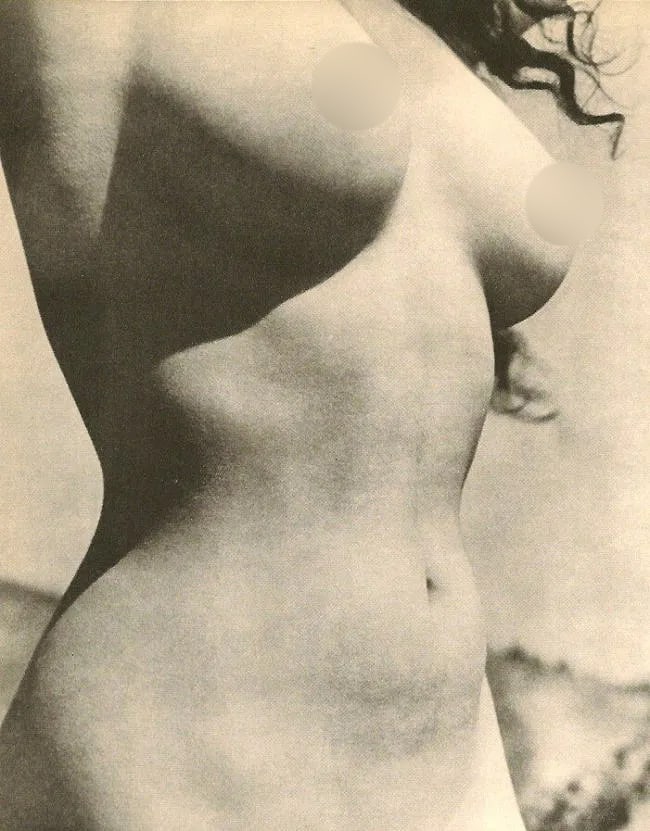 Vittorio Ronconi (Italian, 1916-1999) Print: Vittorio Ronconi (Italian, 1916-1999) Print. Nude. Printed in 1958. 7 x 8.5 inches Not hand-signed unless otherwise stated. Photomechanical Print. Lots that contain nudity have been partially