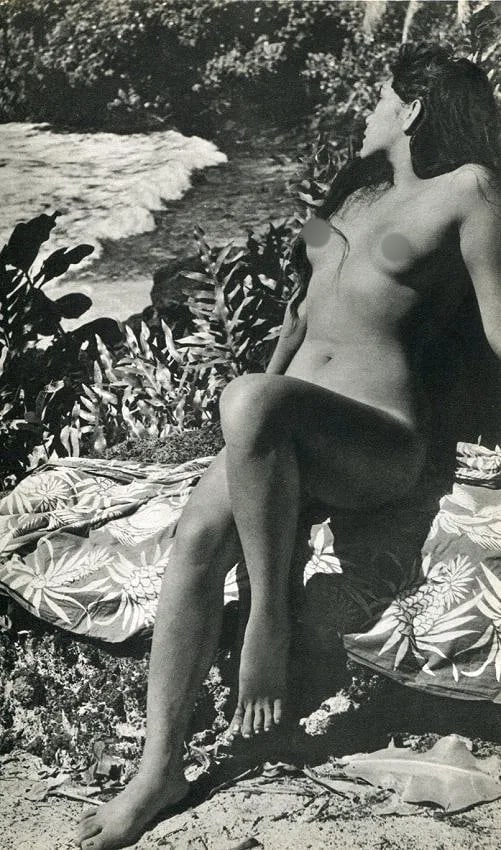 Adolph Sylvain (French, 1920-1991) Print: Adolph Sylvain (French, 1920-1991) Print. Tahiti Nude. Printed in 1966.5.5 x 9 inches Not hand-signed unless otherwise stated. Photomechanical Print. Lots that contain nudity have been partially
