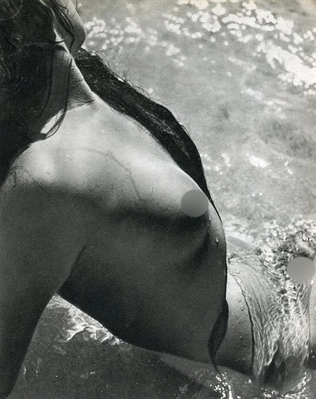 Adolph Sylvain (French, 1920-1991) Print: Adolph Sylvain (French, 1920-1991) Print. Tahiti Nude. Printed in 1966.5.5 x 9 inches Not hand-signed unless otherwise stated. Photomechanical Print. Lots that contain nudity have been partially obscu