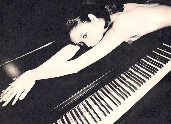 Yoshihiro Tatsuki (Japanese, b. 1937) Print: Yoshihiro Tatsuki (Japanese, b. 1937) Print. Nude Piano. Printed in 1970. 8.00 x 10.00 inches Not hand-signed unless otherwise stated. Photomechanical Print. Lots that contain nudity have been partial