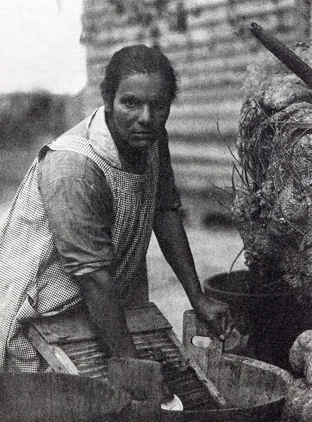 Doris Ulmann (American, 1882-1934) Print: Doris Ulmann (American, 1882-1934) Print. Monday (woman at her laundry). Printed in 1929. 6.00 x 8.00 inches Not hand-signed unless otherwise stated. Photomechanical Print. Lots that contain nudity