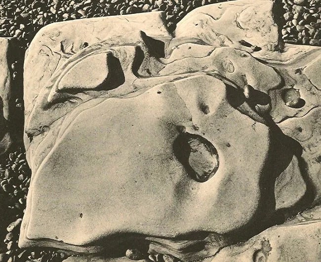 Edward Weston (American, 1886-1958) Print: Edward Weston (American, 1886-1958) Print. Rock Erosion. Printed in 1935. 6.50 x 5.00 inches Not hand-signed unless otherwise stated. Photomechanical Print. Lots that contain nudity have been partiall