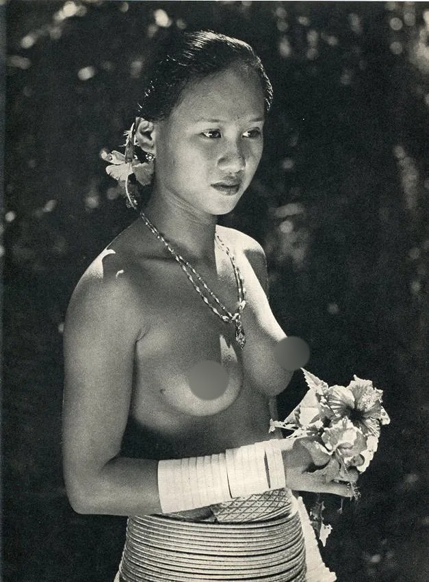 K. F. Wong (Malaysian, 1916-1988) Print: K. F. Wong (Malaysian, 1916-1988) Print. Young Iban Mother-Borneo. Printed in 1960. 8 x 11 inches Not hand-signed unless otherwise stated. Photomechanical Print. Lots that contain nudity have been par