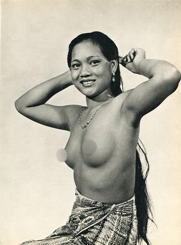 K. F. Wong (Malaysian, 1916-1988) Print: K. F. Wong (Malaysian, 1916-1988) Print. Iban Beauty-Borneo. Printed in 1960. 8 x 11 inches Not hand-signed unless otherwise stated. Photomechanical Print. Lots that contain nudity have been partially