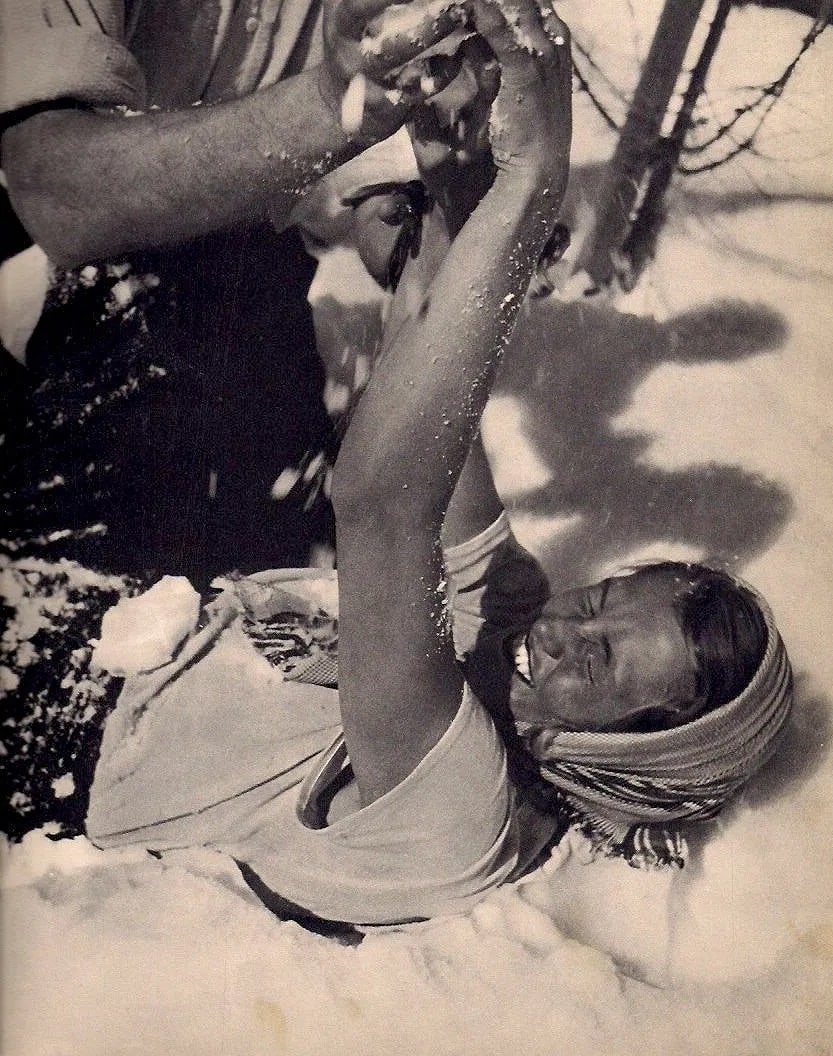 Jean Moral (French, 1906-1999) Print: Jean Moral (French, 1906-1999) Print. Girl in Snow. Printed in 1935. 9.00 x 9.50 inches Not hand-signed unless otherwise stated. Photomechanical Print. Lots that contain nudity have been partially