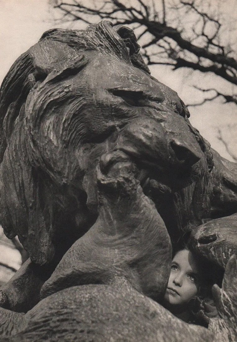 Fina Revenga Gomez (Venezuelan, 1920-1997) Print: Fina Revenga Gomez (Venezuelan, 1920-1997) Print. Lion Sculpture. Printed in 1954. 11.00 x 15.50 inches Not hand-signed unless otherwise stated. Photomechanical Print. Lots that contain nudity have