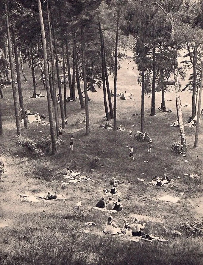 Otto Umbehr (Umbo) (German, 1902-1980) Print: Otto Umbehr (Umbo) (German, 1902-1980) Print. Camping. Printed in 1935. 7.00 x 9.00 inches Not hand-signed unless otherwise stated. Photomechanical Print. Lots that contain nudity have been partially 