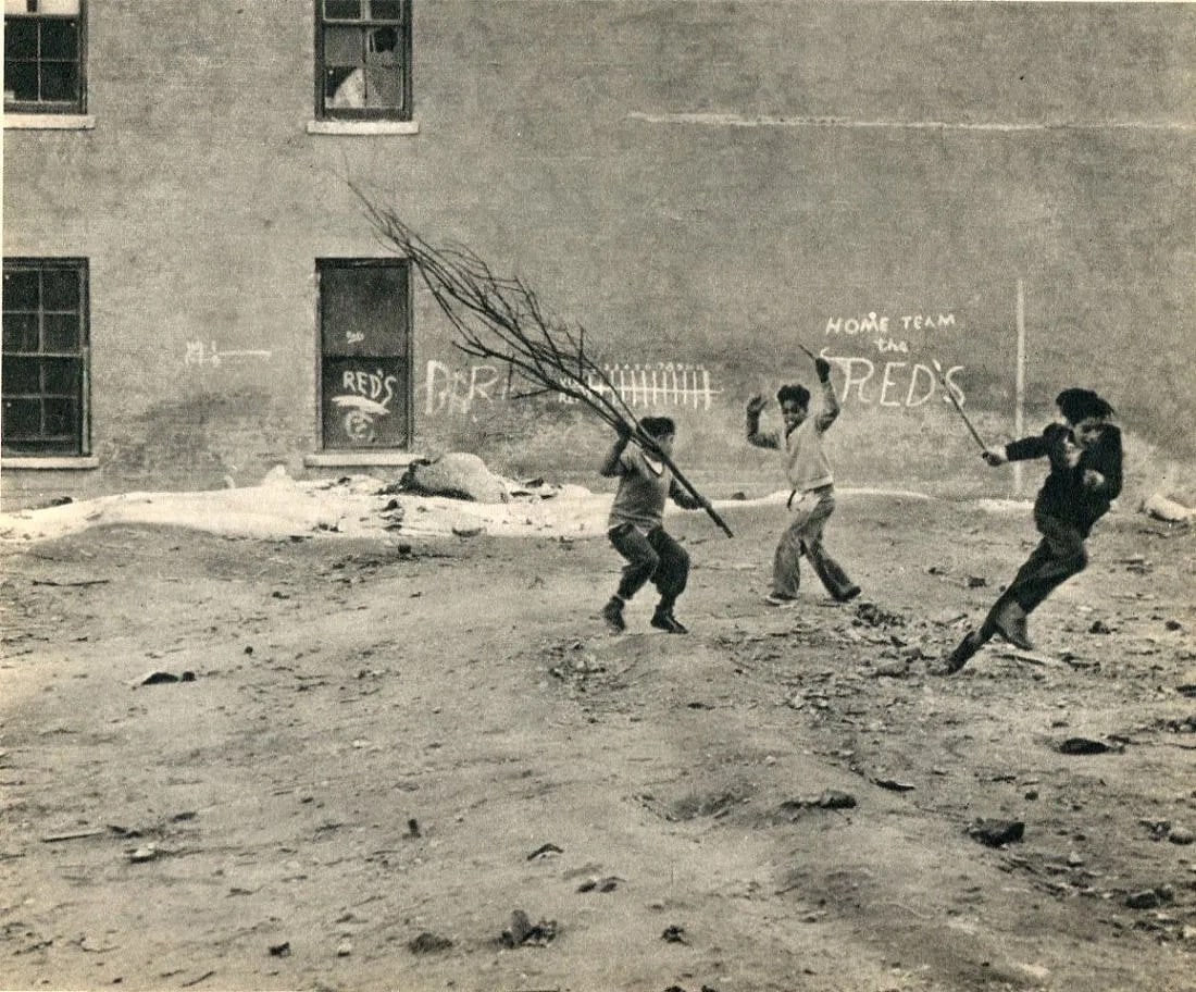 Helen Levitt (American, 1913-2009) Print: Helen Levitt (American, 1913-2009) Print. Playground. Printed in 1947. 8.00 x 6.50 inches Not hand-signed unless otherwise stated. Photomechanical Print. Lots that contain nudity have been partially
