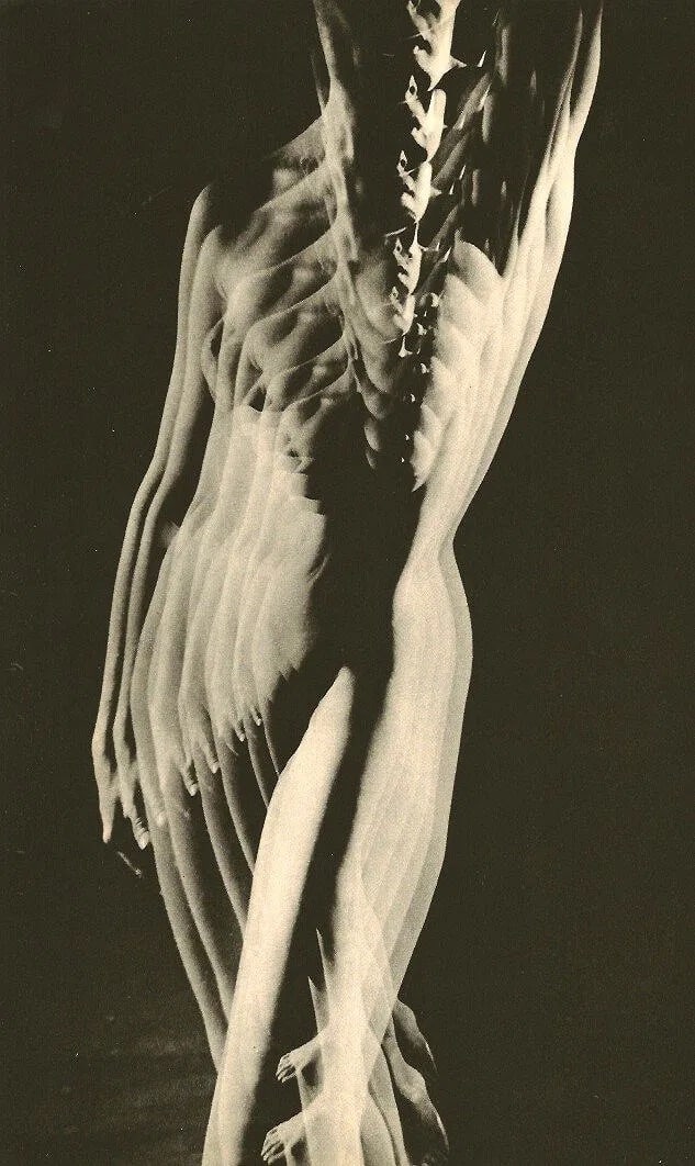Archie Lieberman (American, 1926-2008) Print: Archie Lieberman (American, 1926-2008) Print. Multiple exposure (nude). Printed in 1961. 6.00 x 10.50 inches Not hand-signed unless otherwise stated. Photomechanical Print. Lots that contain nudity ha