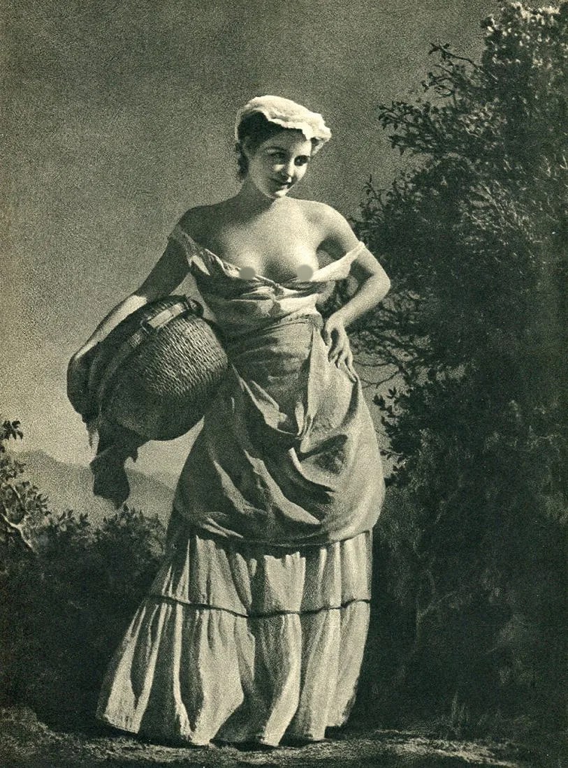 William Mortensen (American, 1897-1965) Print: William Mortensen (American, 1897-1965) Print. Woman of Languedoc. Printed in 1936. 8.00 x 10.50 inches Not hand-signed unless otherwise stated. Photomechanical Print. Lots that contain nudity have