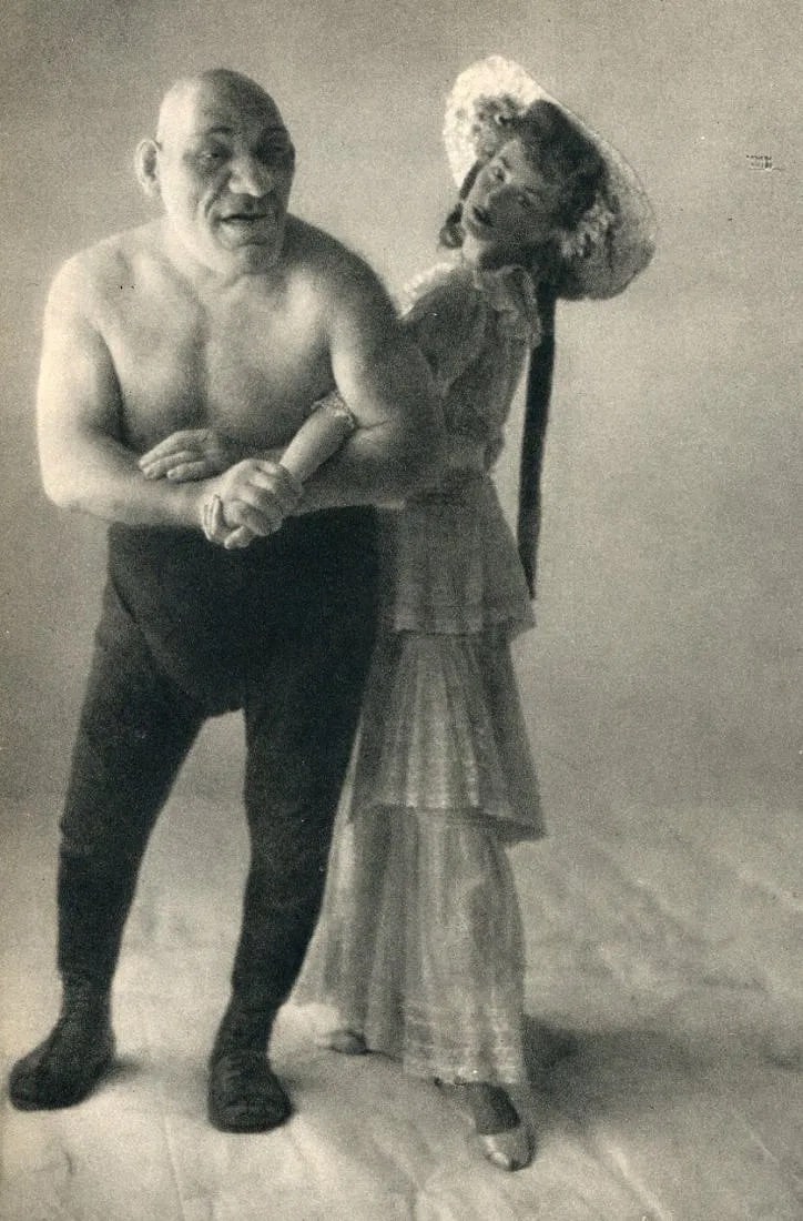 Irving Penn (American, 1917-2009) Print: Irving Penn (American, 1917-2009) Print. Dorian Leigh & Maurice Tillet. Printed in 1947. 6.50 x 8. 75 inches Not hand-signed unless otherwise stated. Photomechanical Print. Lots that contain nudity