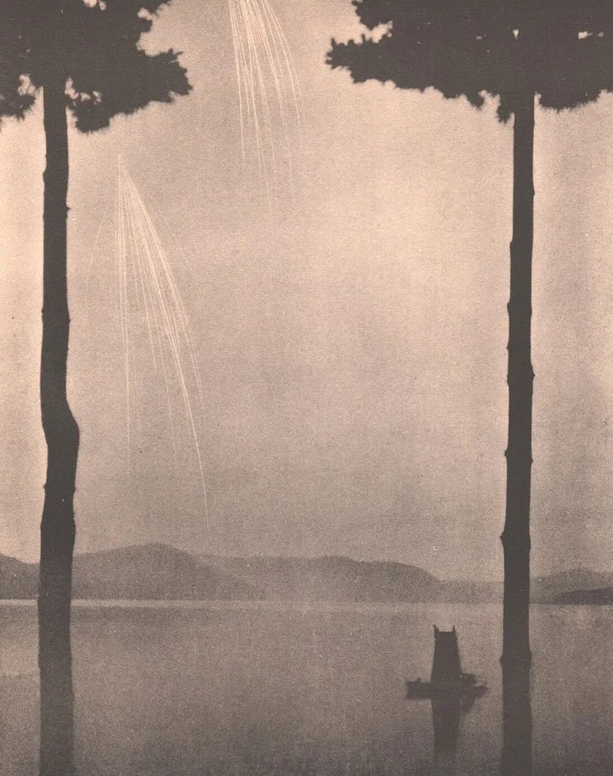 M. Frances Bode Print: M. Frances Bode Print. The Skyrocket. Printed in 1926. 7.50 x 9.50 inches Not hand-signed unless otherwise stated. Photomechanical Print. Lots that contain nudity have been partially obscured in the l