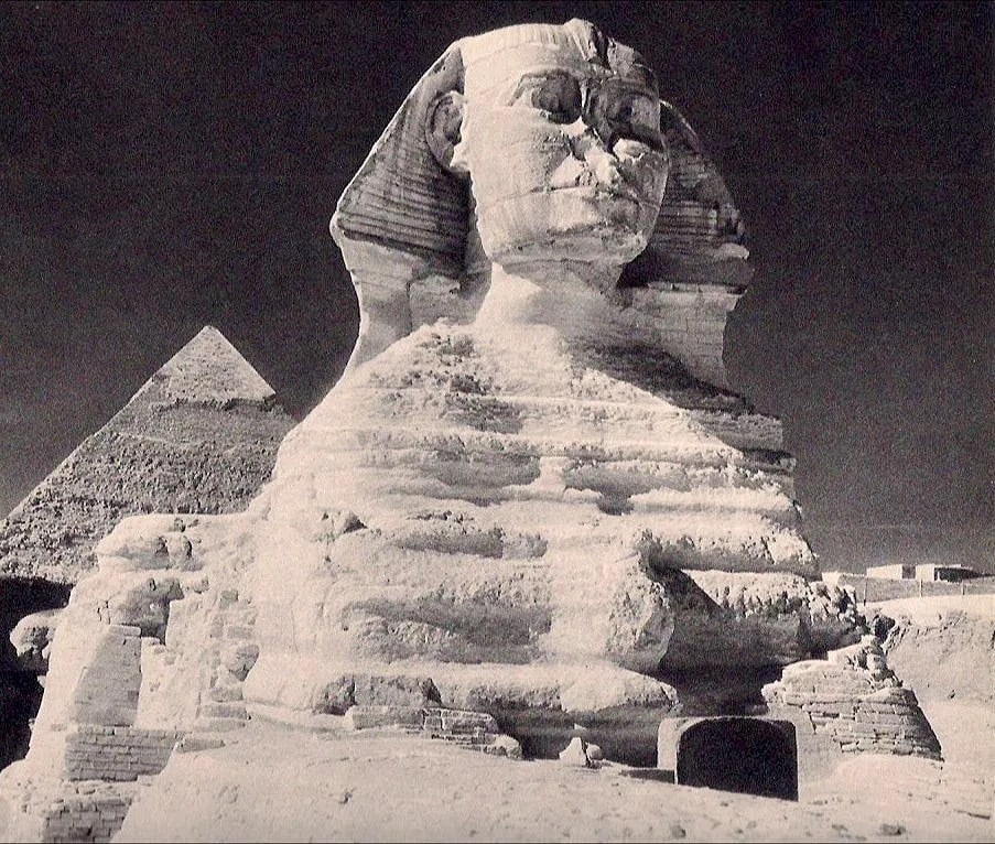 Pierre Boucher Print: Pierre Boucher Print. The Sphinx. Printed in 1939. 9.00 x 7.00 inches Not hand-signed unless otherwise stated. Photomechanical Print. Lots that contain nudity have been partially obscured in the