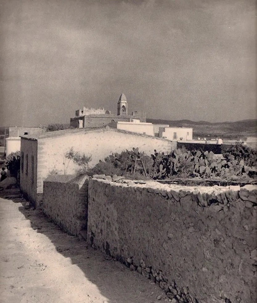 Pierre Boucher Print: Pierre Boucher Print. Paysage d'Ibiza. Printed in 1937. 9.00 x 10.00 inches Not hand-signed unless otherwise stated. Photomechanical Print. Lots that contain nudity have been partially obscured in