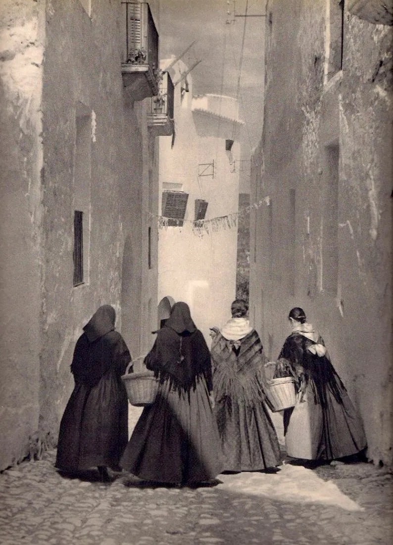 Pierre Boucher Print: Pierre Boucher Print. Rue de Espagnol Ville. Printed in 1937. 9.00 x 11.00 inches Not hand-signed unless otherwise stated. Photomechanical Print. Lots that contain nudity have been partially obscured
