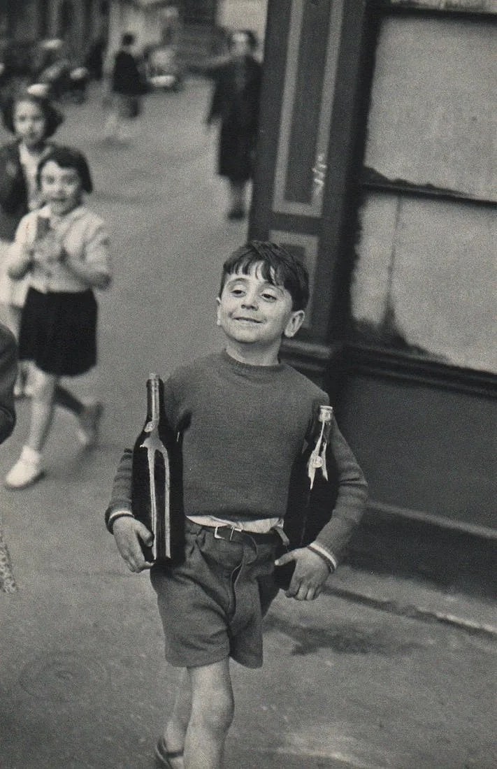 Henri Cartier-Bresson (French, 1908-2004) Print: Henri Cartier-Bresson (French, 1908-2004) Print. Shopping Sunday Paris Morning. Printed in 1955. 9.00 x 13.00 inches Not hand-signed unless otherwise stated. Photomechanical Print. Lots that contain n