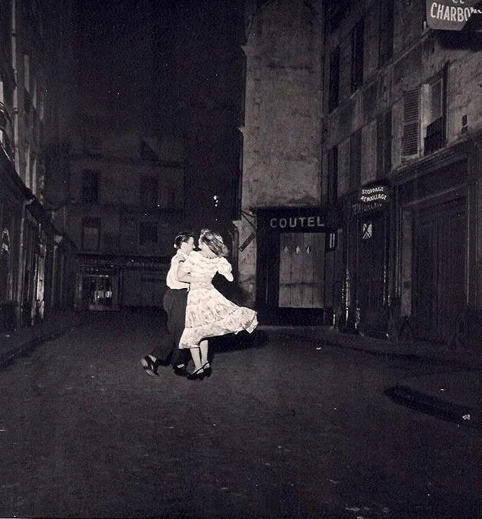 Robert Doisneau (French, 1912-1994) Print: Robert Doisneau (French, 1912-1994) Print. Waltzing on Bastille Day. Printed in 1979. 7.00 x 7.00 inches Not hand-signed unless otherwise stated. Photomechanical Print. Lots that contain nudity have b