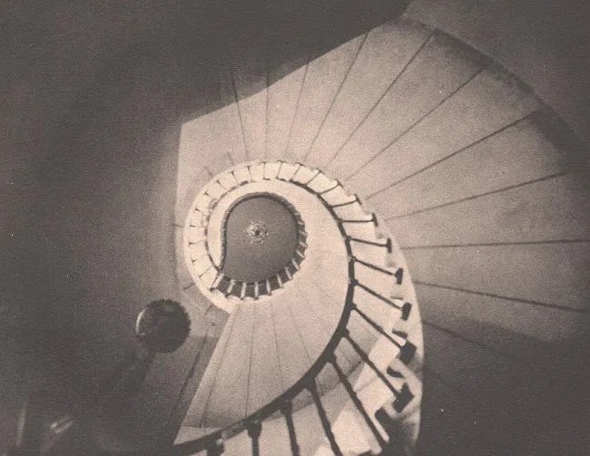 William M Ritasse (American, 1894-1968) Print: William M Ritasse (American, 1894-1968) Print. The Circular Stairway. Printed in 1929. 7.50 x 5.50 inches. Not hand-signed unless otherwise stated. Photomechanical Print. Lots that contain nudity have