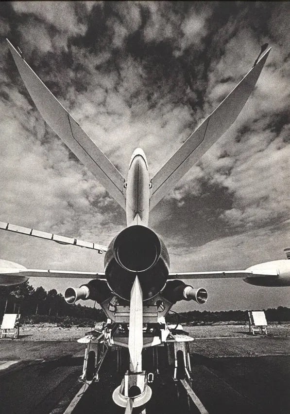 JeanLoup Sieff (French, 1933- 2000) Print: JeanLoup Sieff (French, 1933- 2000) Print. Target Plane. Printed in 1990. 8.00 x 11.00 inches. Not hand-signed unless otherwise stated. Photomechanical Print. Lots that contain nudity have been partia