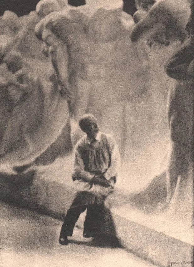 Jane Reece Print: Jane Reece Print. Sculptor Lorado Taft. Printed in 1929. 6.00 x 8.00 inches. Not hand-signed unless otherwise stated. Photomechanical Print. Lots that contain nudity have been partially obscured in