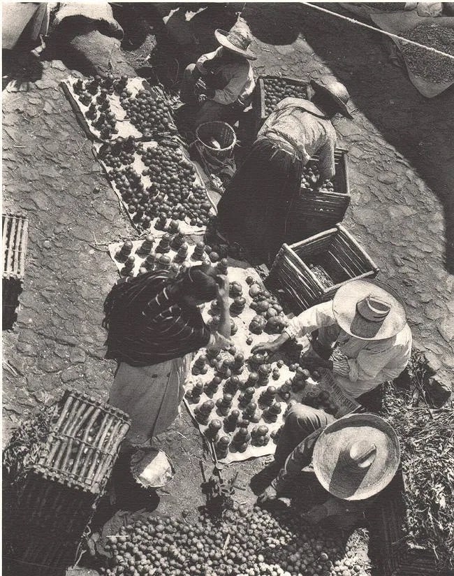 Anton Bruehl (Australian-born American, 1969-1982) Print: Anton Bruehl (Australian-born American, 1969-1982) Print. Street Market Amanalco. Printed in 1933. 7.00 x 9.00 inches. Not hand-signed unless otherwise stated. Photomechanical Print. Lots that