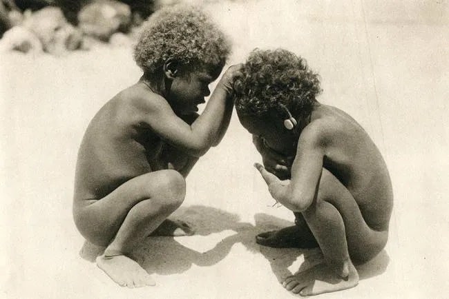 H.A Bernatzik (Austrian, 1897-1953) Print: H.A Bernatzik (Austrian, 1897-1953) Print. Salomon Island Native Children. Printed in 1934. 6.50 x 4.00 inches. Not hand-signed unless otherwise stated. Photomechanical Print. Lots that contain