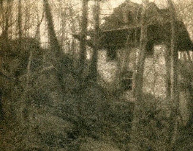 Alvin L Coburn (American, 1882-1966) Print: Alvin L Coburn (American, 1882-1966) Print. The Haunted House. Printed in 1905. 6.00 x 4.00 inches. Not hand-signed unless otherwise stated. Photomechanical Print. Lots that contain nudity have been