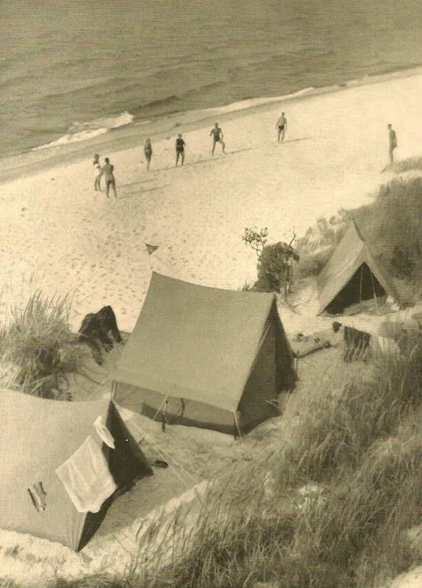 Ewald Israel (German, 1895-1985) Print: Ewald Israel (German, 1895-1985) Print. Camping on the Beach. Printed in 1933. 6.00 x 8.50 inches. Not hand-signed unless otherwise stated. Photomechanical Print. Lots that contain nudity have been pa
