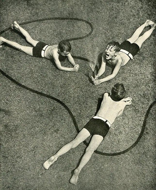 Roger M Kelley Print: Roger M Kelley Print. Vacation Days. Printed in 1932. 6" x 8" round inches