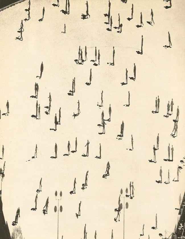 Ira Rosenberg Print: Ira Rosenberg Print. Shadows. Printed in 1964. 8.00 x 10.50 inches. Not hand-signed unless otherwise stated. Photomechanical Print. Lots that contain nudity have been partially obscured in the