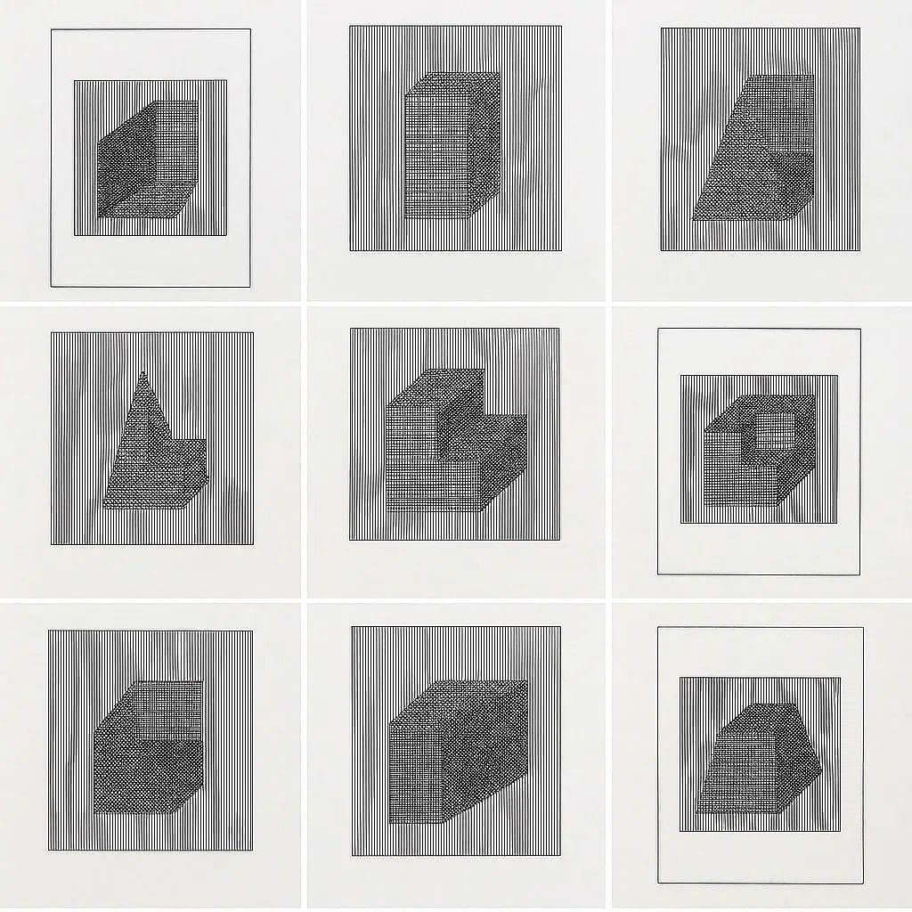 Sol Lewitt (American, 1928-2007) Set of 10 Silkscreens (1 of 10)