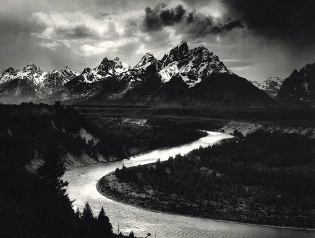Ansel Adams (American, 1902- 1984) Print: Ansel Adams (American, 1902- 1984) Print. Thunderstorm, Tetons. Printed in 1960. 9.00 x 8.00 inches. Not hand-signed unless otherwise stated. Photomechanical Print. Lots that contain nudity have been