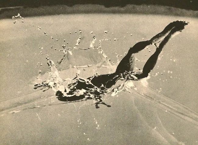 Hideo Arai Print: Hideo Arai Print. Water Crown. Printed in 1960. 8.00 x 6.00 inches. Not hand-signed unless otherwise stated. Photomechanical Print. Lots that contain nudity have been partially obscured in the