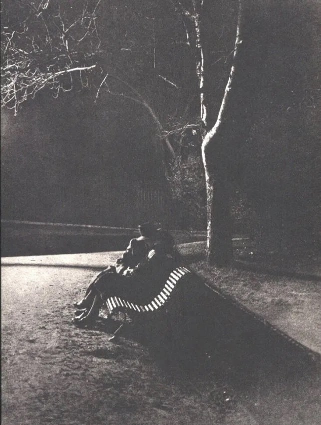 Brassai (Hungarian-French, 1899-1984) Print: Brassai (Hungarian-French, 1899-1984) Print. Lovers, Tuileries Gardens. Printed in 1987. 7.00 x 9.50 inches. Not hand-signed unless otherwise stated. Photomechanical Print. Lots that contain nudity ha