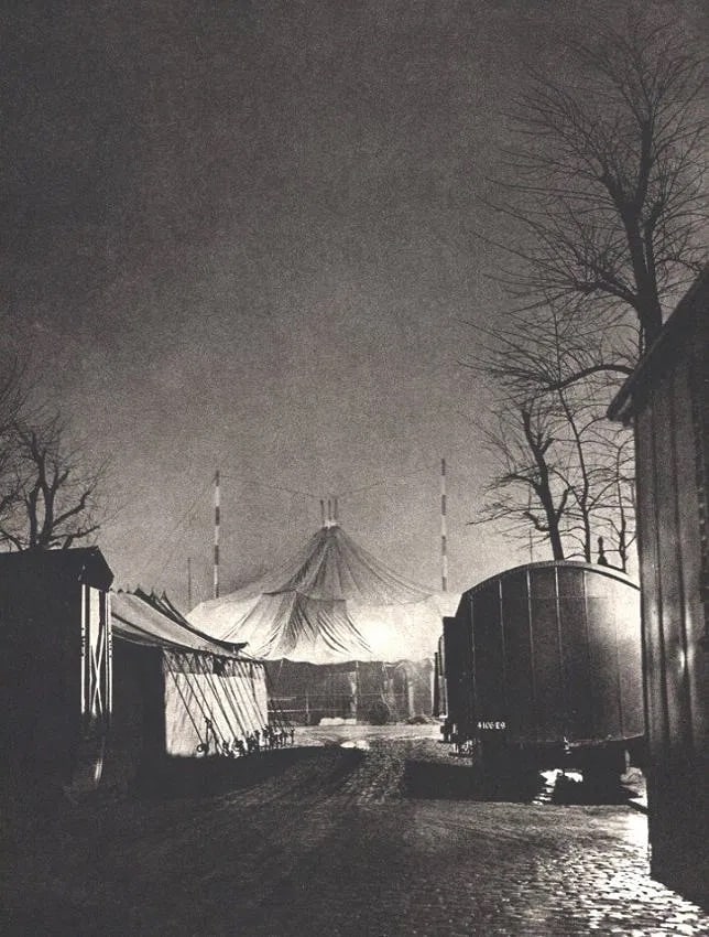 Brassai (Hungarian-French, 1899-1984) Print: Brassai (Hungarian-French, 1899-1984) Print. Midnight, after the Fete. Printed in 1987. 7.00 x 9.50 inches. Not hand-signed unless otherwise stated. Photomechanical Print. Lots that contain nudity hav