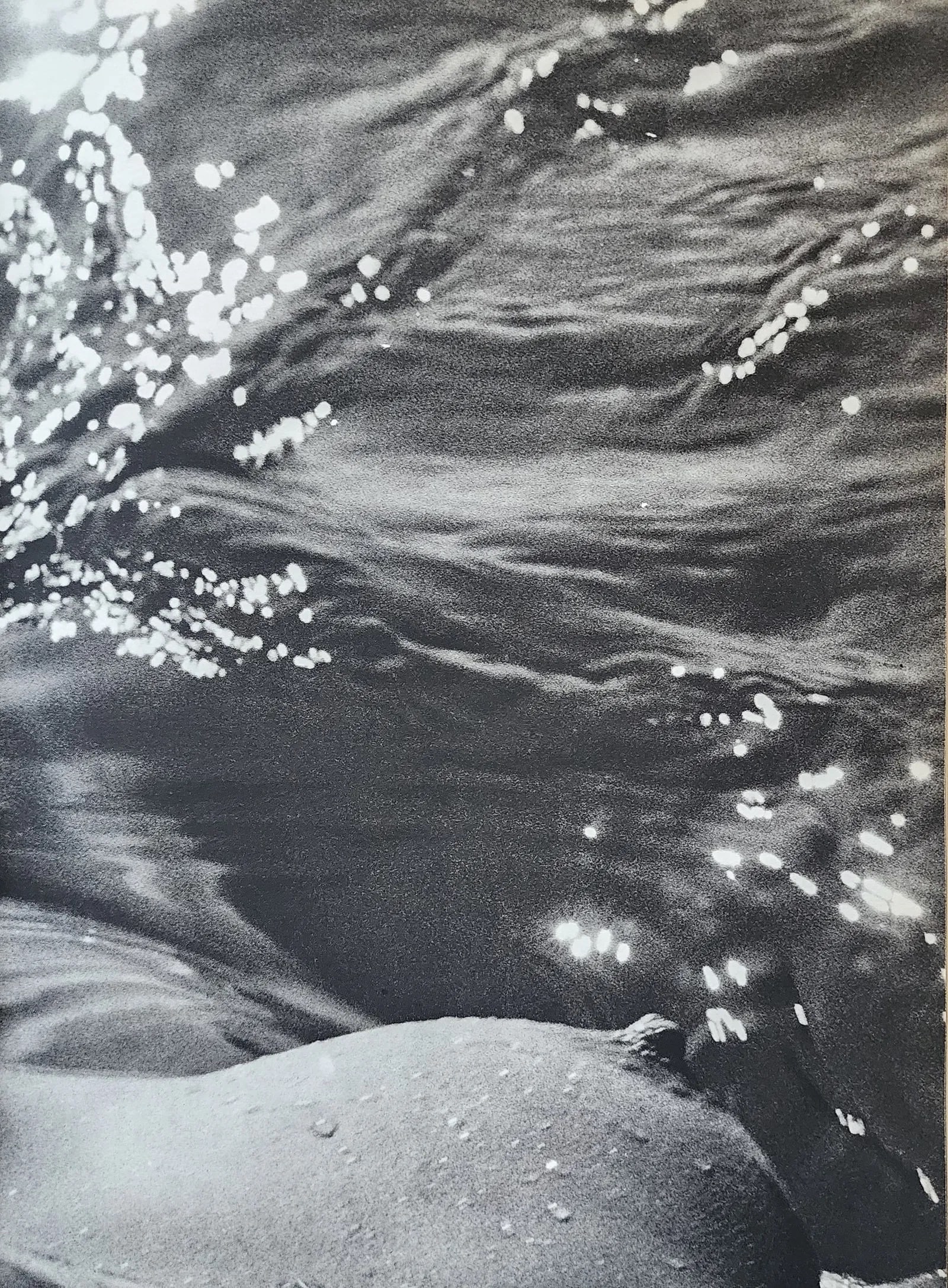 Lucien Clergue (French, 1934-2014) Print: Lucien Clergue (French, 1934-2014) Print. The Beginning, "1973". Printed in 1973, France. 13.00 x 9.00 inches. Photogravure/Heliogravure. Not hand-signed unless otherwise stated. Photomechanical Print