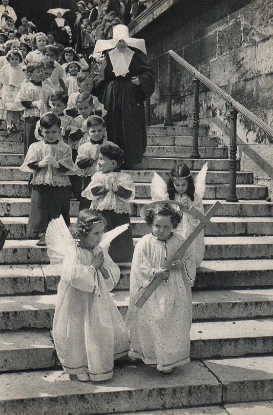 Henri Cartier-Bresson (French, 1908- 2004) Print: Henri Cartier-Bresson (French, 1908- 2004) Print. Corpus Christi Procession. Printed in 1955. 9.00 x 13.00 inches. Not hand-signed unless otherwise stated. Photomechanical Print. Lots that contain nud