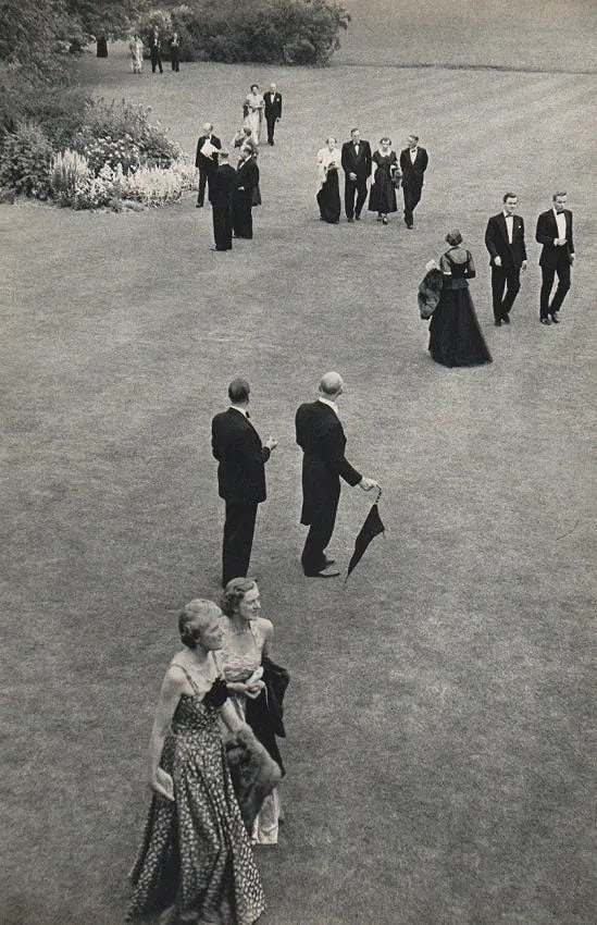 Henri Cartier-Bresson (French, 1908- 2004) Print: Henri Cartier-Bresson (French, 1908- 2004) Print. Intermission at Glyndebourne. Printed in 1955. 9.00 x 13.00 inches. Not hand-signed unless otherwise stated. Photomechanical Print. Lots that contain 