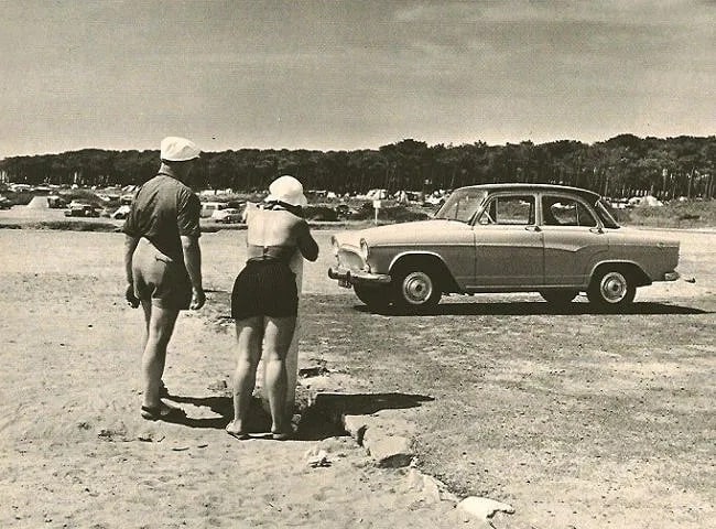 Robert Doisneau (French, 1912-1994) Print: Robert Doisneau (French, 1912-1994) Print. Fond car owners. 1960. Printed in 1979. 5.00 x 7.00 inches. Not hand-signed unless otherwise stated. Photomechanical Print. Lots that contain nudity have bee