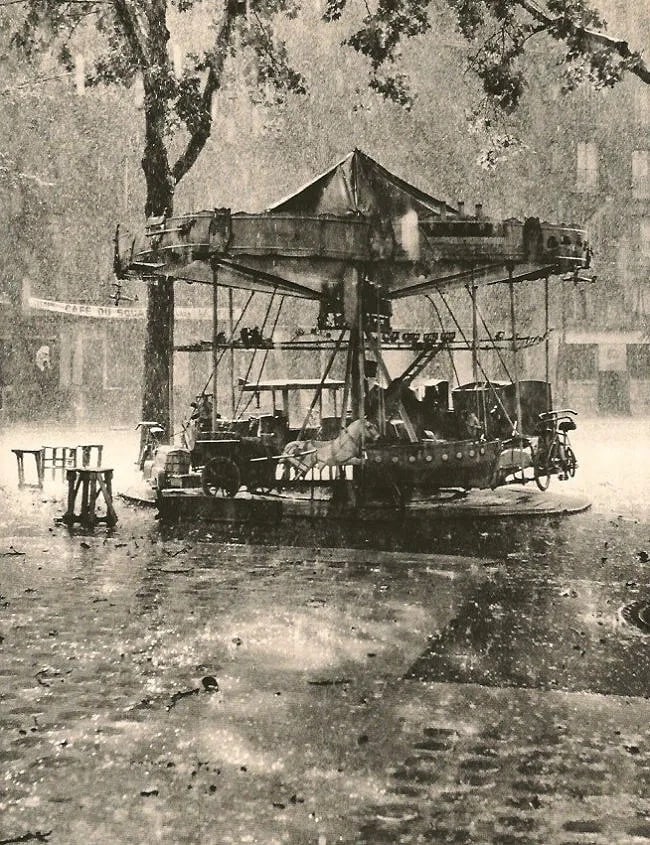 Robert Doisneau (French, 1912-1994) Print: Robert Doisneau (French, 1912-1994) Print. Monsieur Barre's merry-go-round "1955". Printed in 1979. 9.00 x 7.00 inches. Not hand-signed unless otherwise stated. Photomechanical Print. Lots that contai