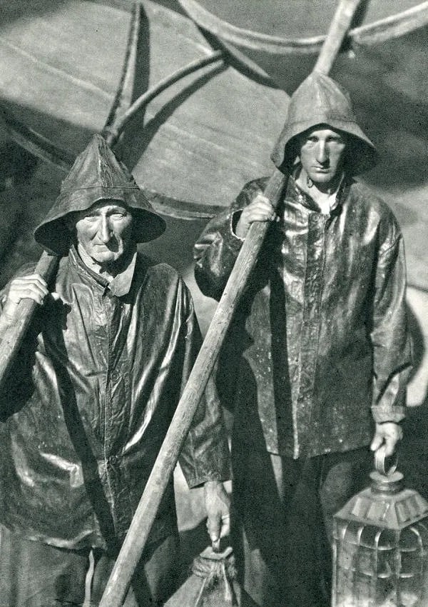 Jose Ortiz Echague (Spanish, 1886-1980) Print: Jose Ortiz Echague (Spanish, 1886-1980) Print. Fishermen. Printed in 1965. 9.00 x 12.75 inches. Not hand-signed unless otherwise stated. Photomechanical Print. Lots that contain nudity have been