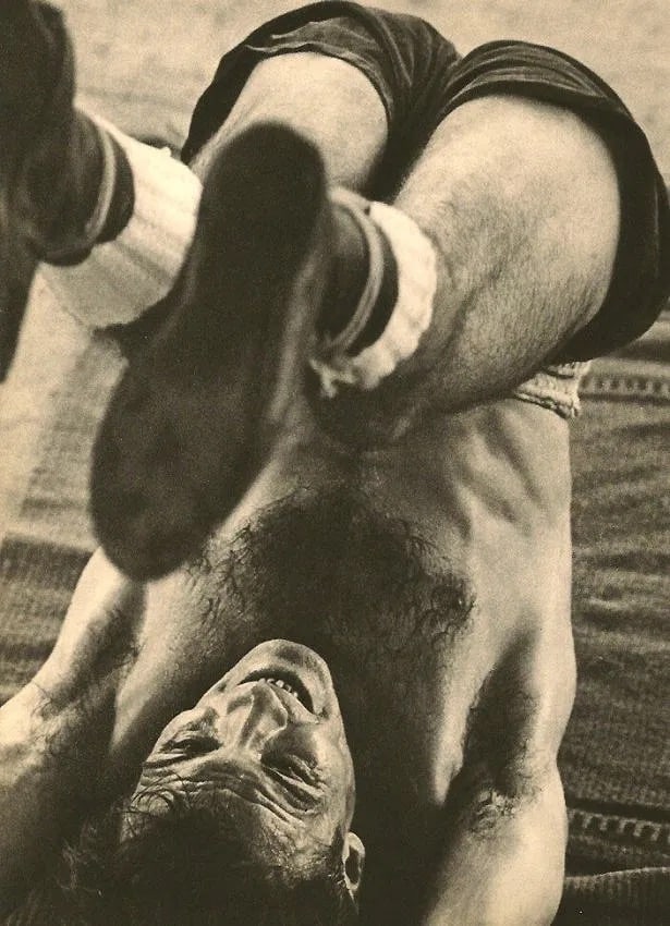 Kiyoshi Fujikawa Print: Kiyoshi Fujikawa Print. Pascual Perez training. Printed in 1960. 7.00 x 9.75 inches. Not hand-signed unless otherwise stated. Photomechanical Print. Lots that contain nudity have been partially