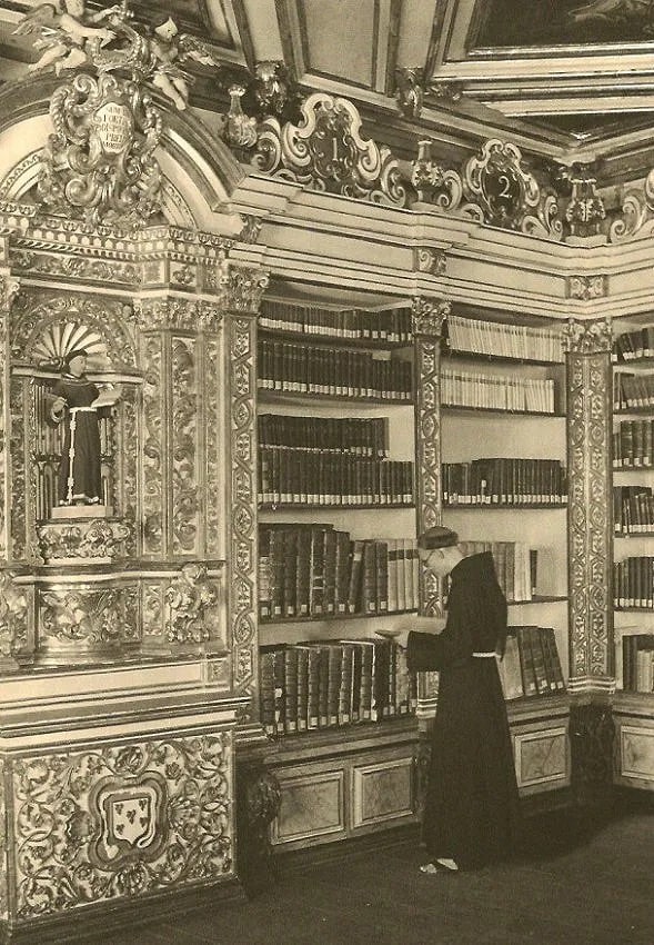 Peter Fuss (American, b. 1932) Print: Peter Fuss (American, b. 1932) Print. Convent Library. Bahia. Printed in 1937. 6.00 x 8.75 Not hand-signed unless otherwise stated. Photomechanical Print. Lots that contain nudity have been partially