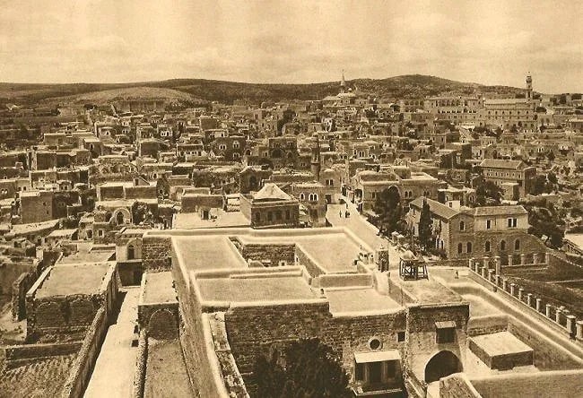 Karl Grober (German, 1885-1945) Print: Karl Grober (German, 1885-1945) Print. Bethlehem Rooftops. Printed in 1925. 8.25 x 5.50 inches. Not hand-signed unless otherwise stated. Photomechanical Print. Lots that contain nudity have been