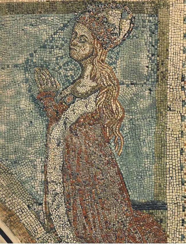Alexander Paul Print: Alexander Paul Print. Mosaic, Elizabeth of Pomerania. Printed in 1950-60.10.00 x 13.00 inches. Not hand-signed unless otherwise stated. Photomechanical Print. Lots that contain nudity have been