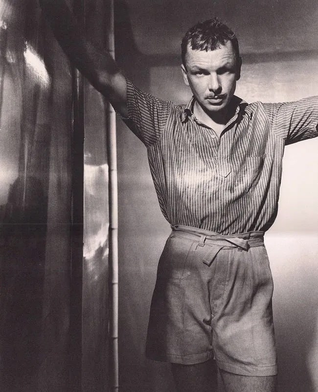 George Platt-Lynes (American, 1907-1955) Print: George Platt-Lynes (American, 1907-1955) Print. Jared French, "1938". Printed in 1994. 9.50 x 12.00 inches. Not hand-signed unless otherwise stated. Photomechanical Print. Lots that contain nudity