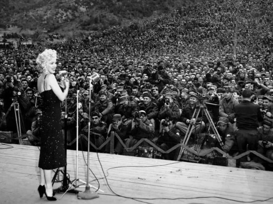 Marilyn Monroe (American, 1926-1962) Print: Marilyn Monroe (American, 1926-1962) Print. February, "1954". 54.00 x 38.00 inches. Photomechanical Print. Lots that contain nudity have been partially obscured in the listing; unblurred images are