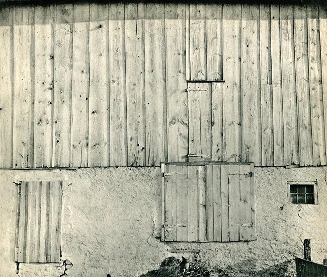 Charles Sheeler (American, 1883-1965) Print: Charles Sheeler (American, 1883-1965) Print. "Side of a White Barn". Printed in 1931. 9.00 x 6.00 inches. Not hand-signed unless otherwise stated. Photomechanical Print. Lots that contain nudity have